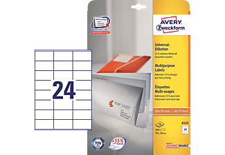 AVERY ZWECKFORM 6122Z UNIVERSALETIKETTEN -  (Weiss)