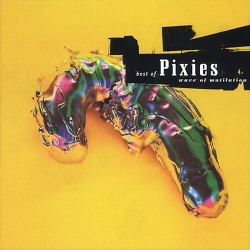 Album borító absztrakt formával sárga háttérben. Szöveg: Best of Pixies.