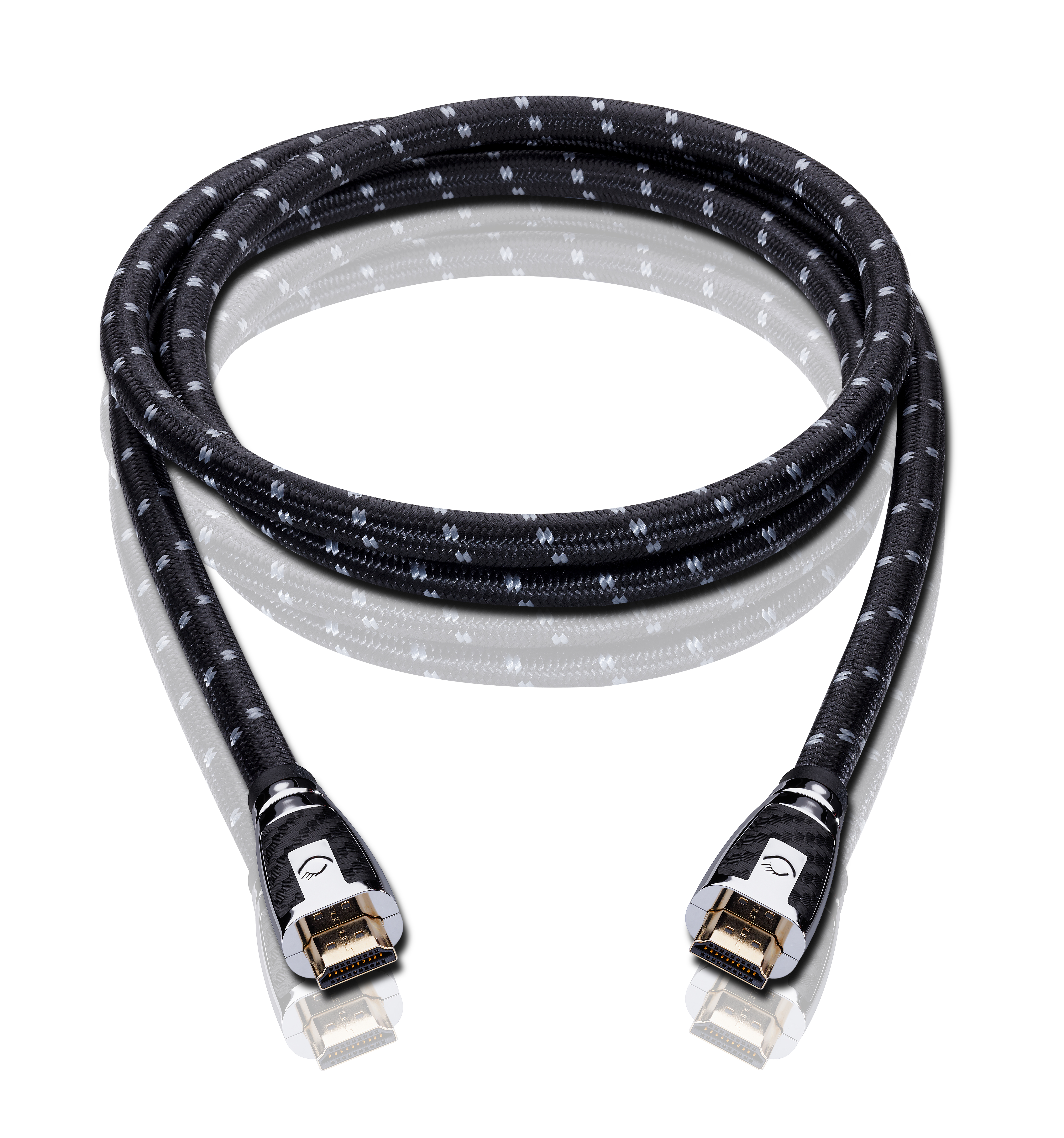 OEHLBACH High-Speed-HDMI®-Kabel mit Ethernet XXL® Carb Connect 2000 High-Speed-HDMI-Kabel, schwarz/grau