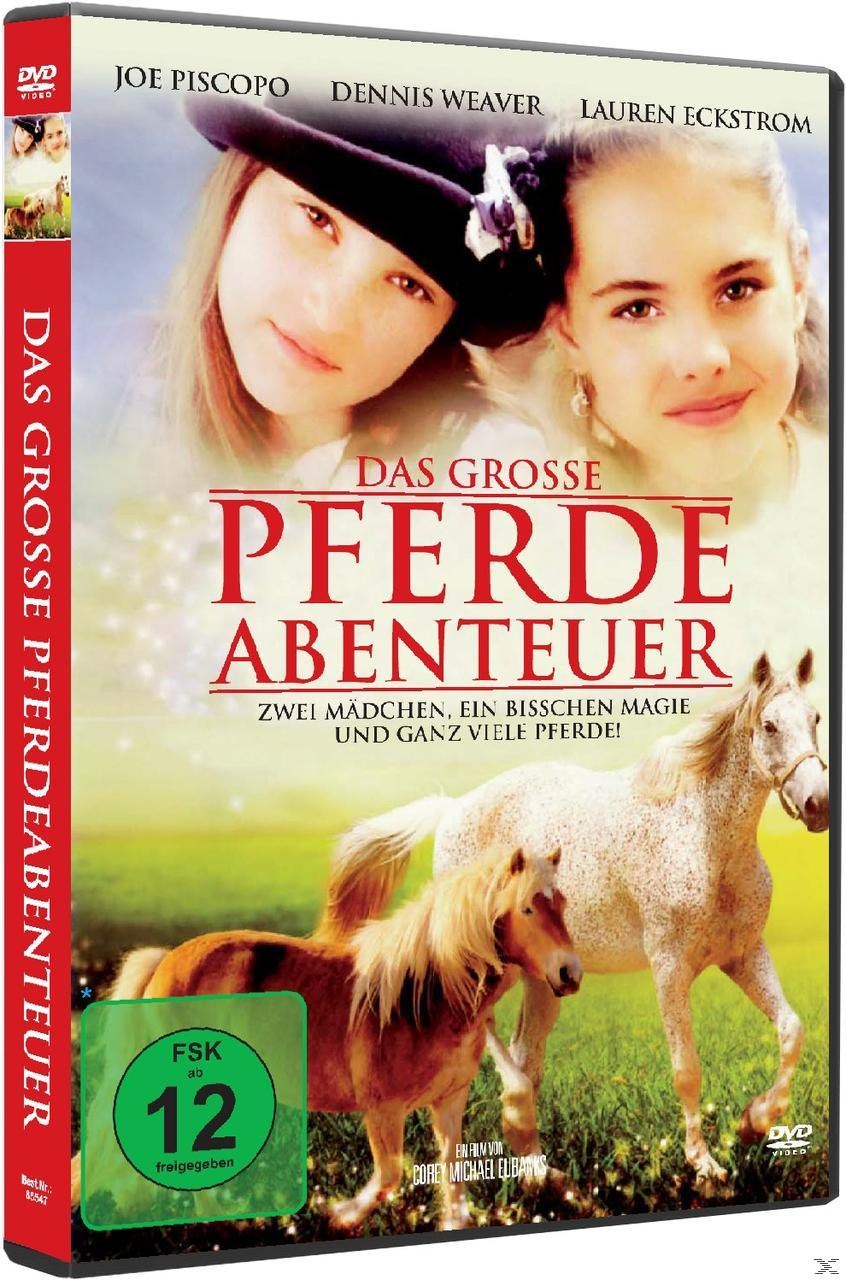 DVD-Cover mit zwei Mädchen und Pferden. Titel: Das große Pferdeabenteuer.
