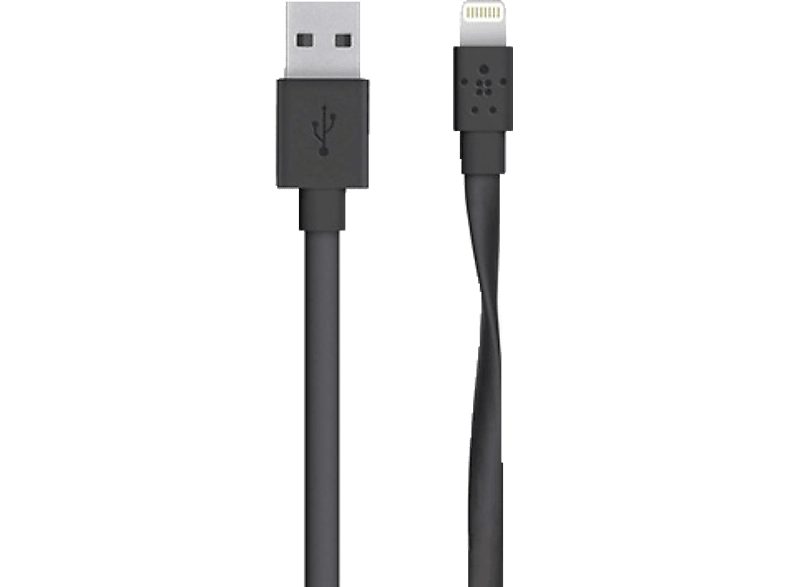 BELKIN MIXIT Flat Lightning - USB-kabel zwart (F8J148BT04-BLK)