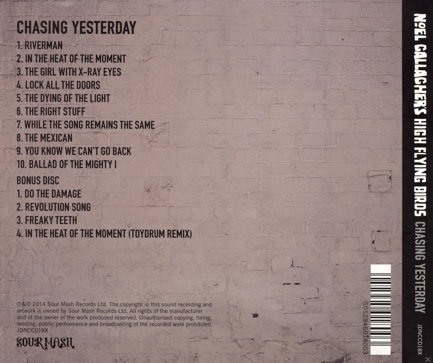 Noel Gallagher, High Flying Birds - Chasing Yesterday  - (CD)