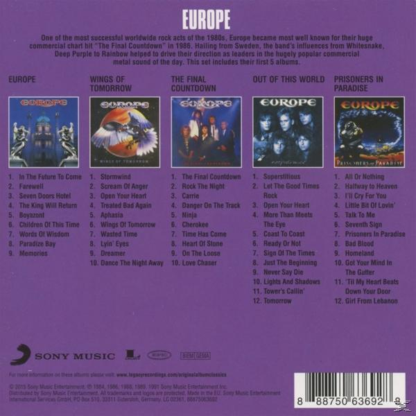 Europe - Original Album (CD) Classics 