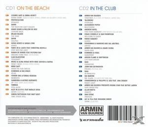 Ein CD-Cover mit zwei Spalten mit Titeln, mit dem Titel 'Armin Van Buuren'.