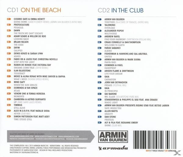 CD-Cover mit Titelliste und den Titeln 'On The Beach' und 'In The Club'.