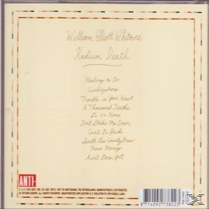 CD-Rückseite mit einer Liste der Songtitel. Der Hintergrund ist beige mit einem roten Rand.