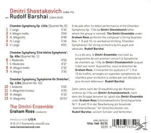 Dmitri Ensemble - Shostakovich: Chamber Symphonies  - (CD)