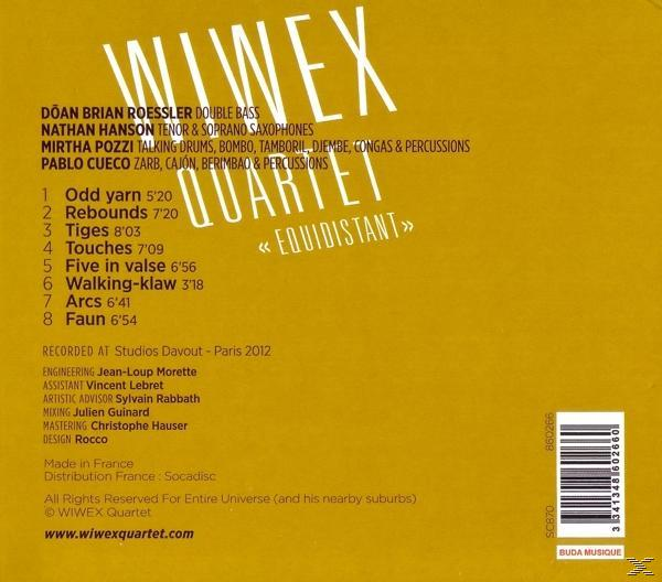 Wiwex Quartet - Equidistant  - (CD)