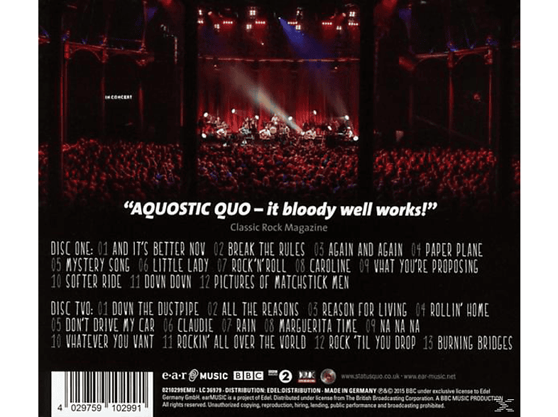 Thumbnail - Status Quo - Aquostic! Live At The Roundhouse (CD)