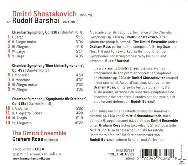 Dmitri Ensemble - Shostakovich: Chamber Symphonies  - (CD)