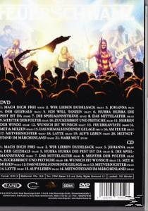 Rückseite einer DVD, mit einer Titelliste und einer Menschenmenge im Hintergrund.