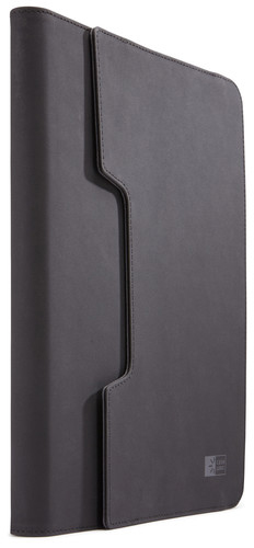 Black Case Logic tablet case with a curved edge on the left side.