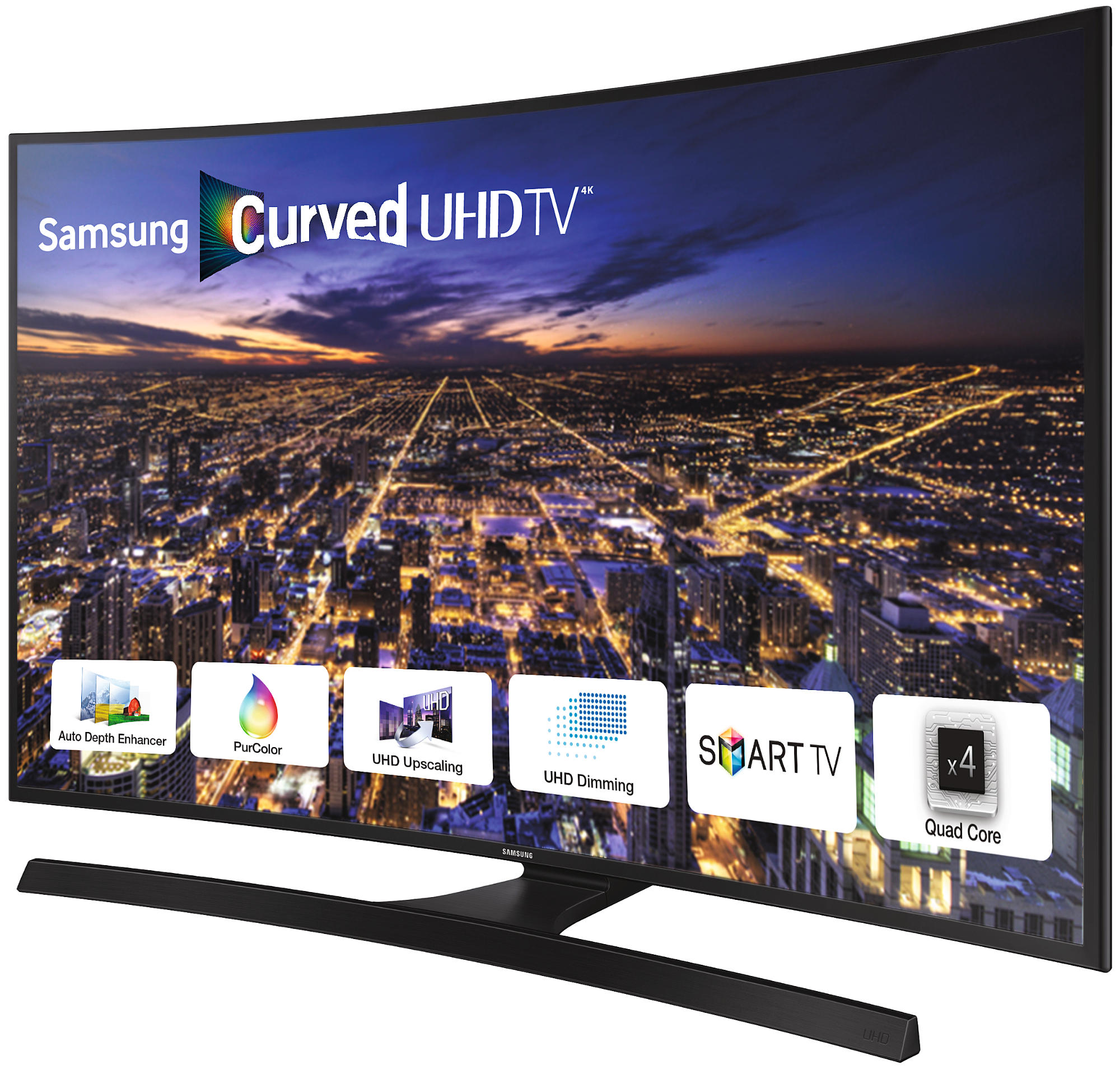 TV LED 55" - Samsung 55JU6640 Curvo, Ultra HD, Smart TV Quad Core