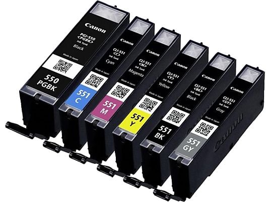 CANON PGI-550/CLI-551 PGBK/BK/C/M/Y Multi Pack - Cartuccia ad inchiostro (Colore)