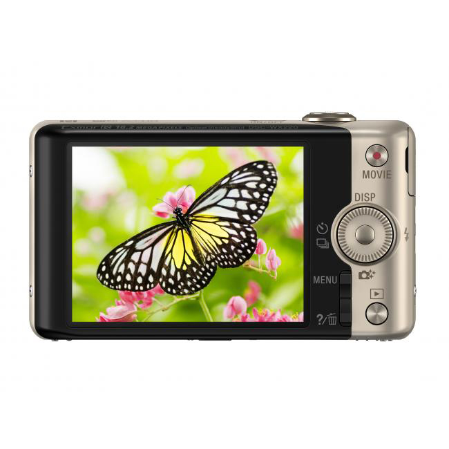 SONY Cyber-shot DSC-WX220 NFC Digitalkamera Gold, 10x opt. Zoom, TFT-LCD, Xtra Fine, WLAN