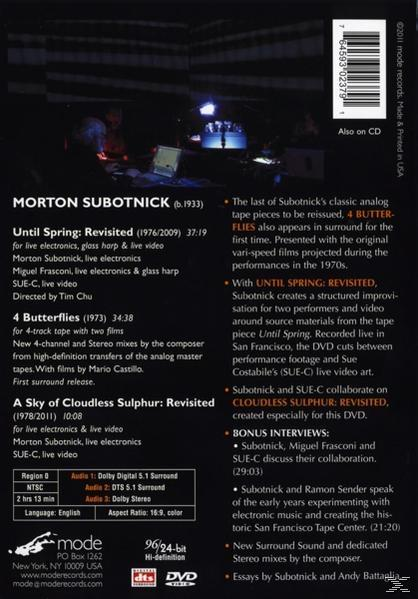- Vol.3: Electronic (DVD) Works Morton SUBOTNIC/FRASCONI/SUE-C, - Subotnick