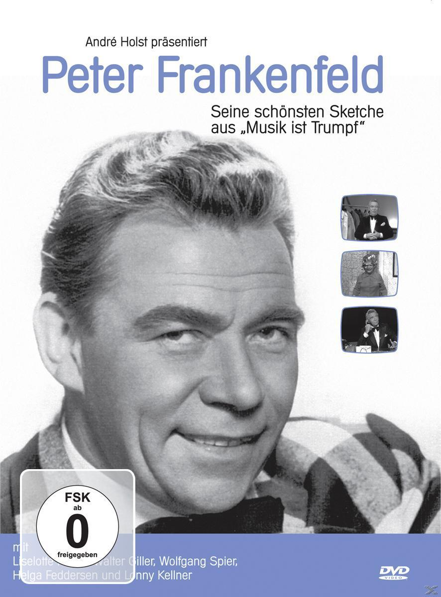 DVD-Cover für Peter Frankfeld. Porträt eines lächelnden Mannes, drei kleinere Bilder, weißer Hintergrund.