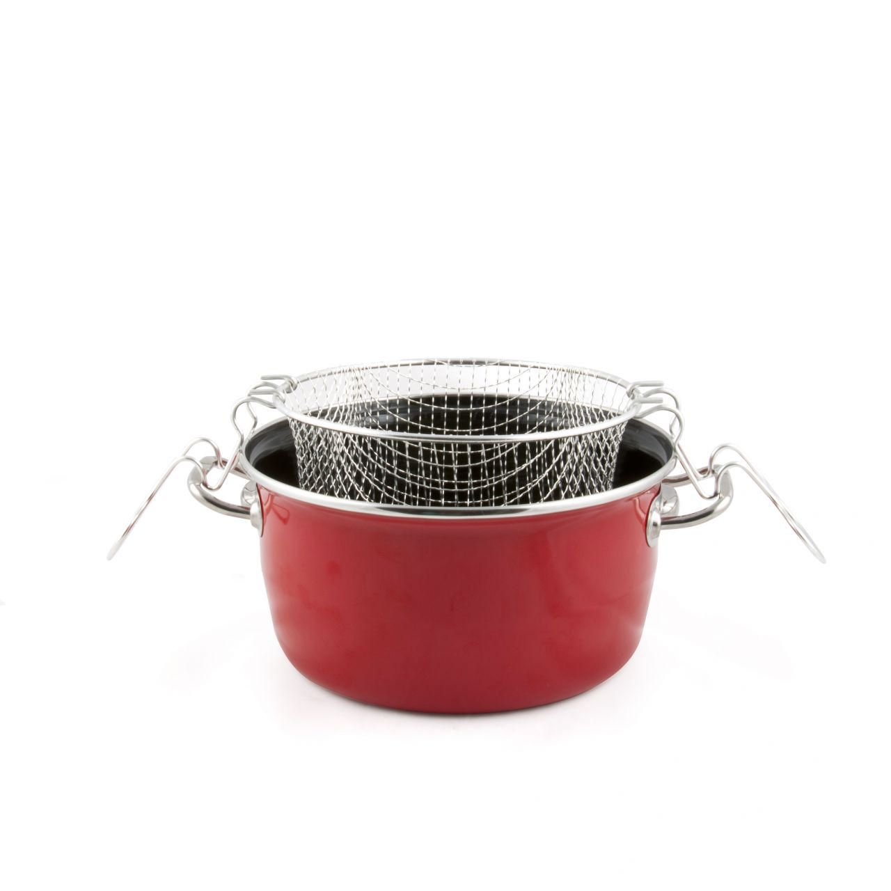 ESSENSO Santa Rosa Vitromel 22 cm Kızartma Tenceresi Kırmızı