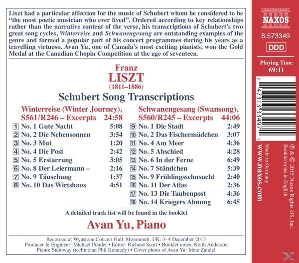 Avan Yu - Schubert-Transkriptionen: Winterreise/Schwanenges.  - (CD)