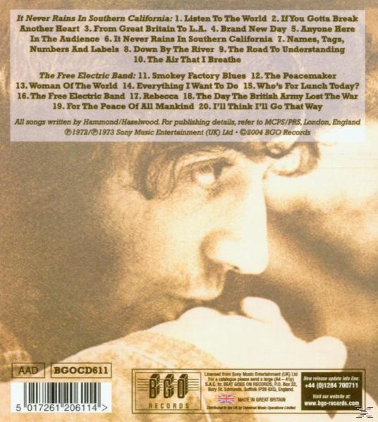 In - Southern Rains Albert Never B California/Free - Hammond Electric (CD)