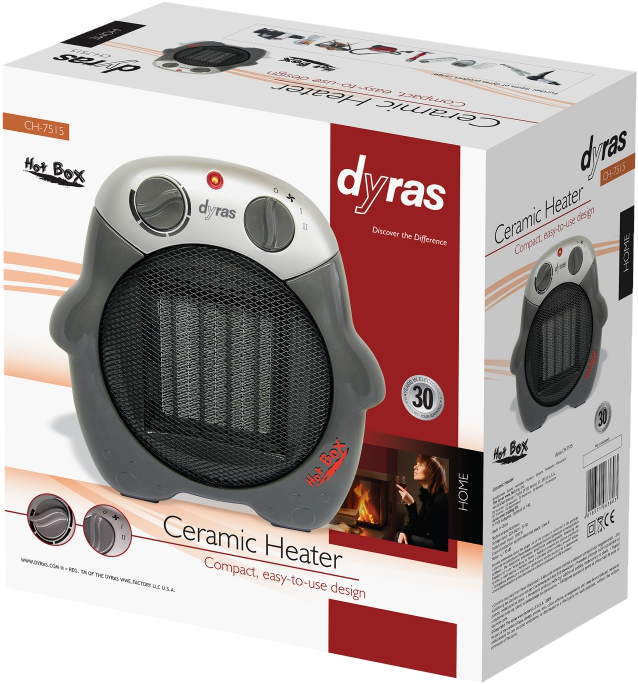 DYRAS CH-7515 Kerámiabetétes hősugárzó