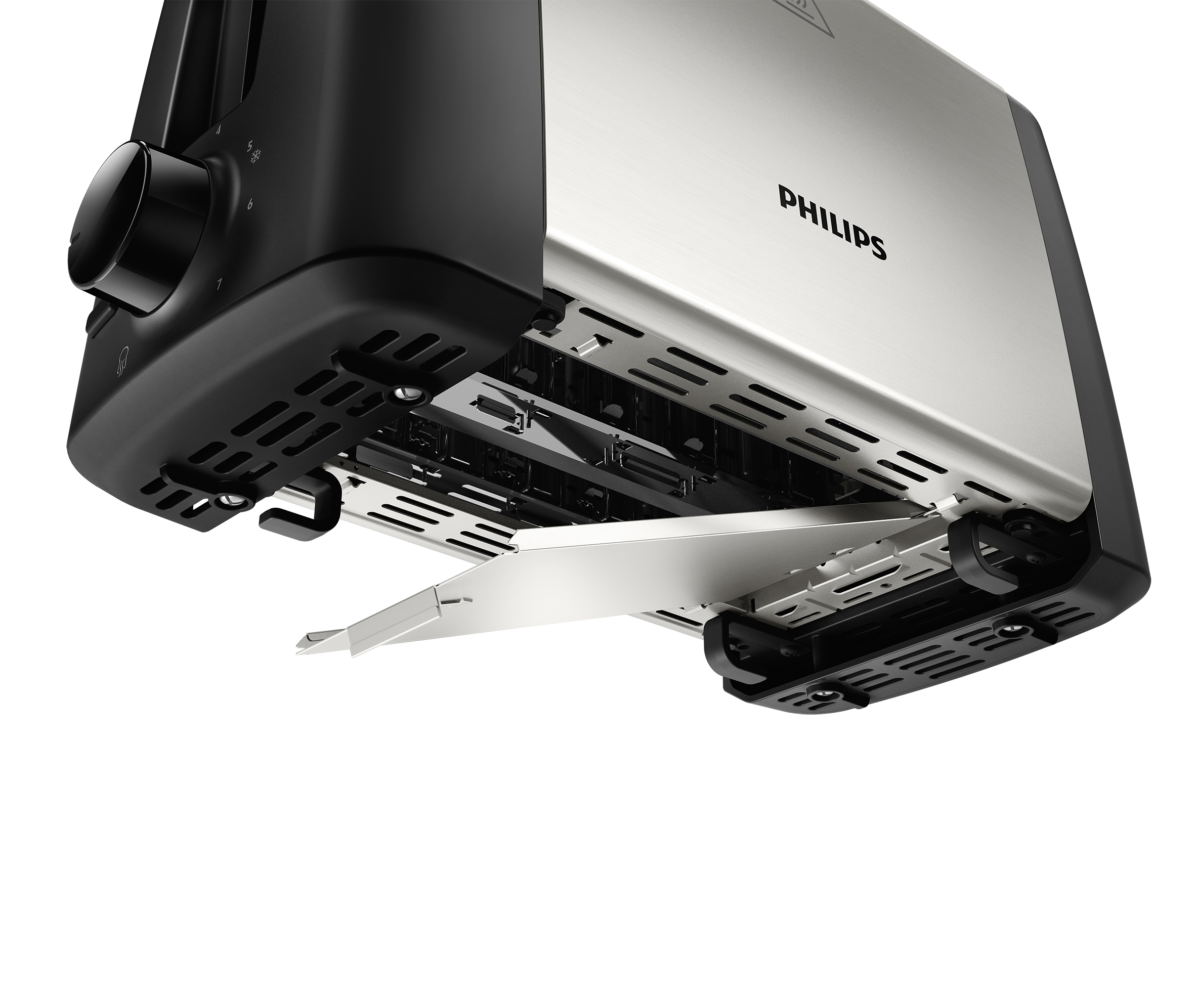 PHILIPS HD4825/90 Daily Collection Toaster Edelstahl/Schwarz (800 Watt, Schlitze: 2)