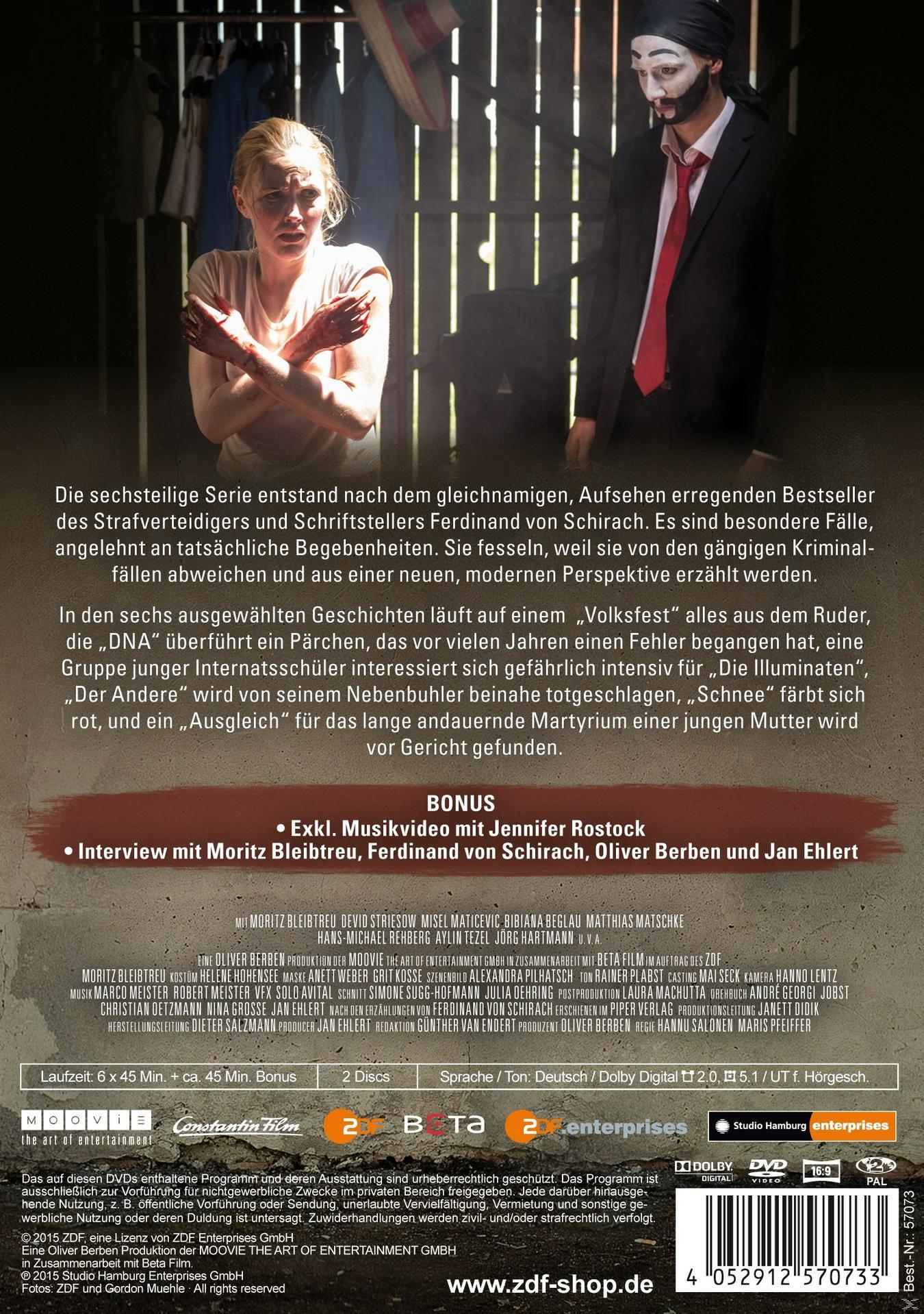 Filmrückseite mit Schauspielern in einer Szene. Text auf Deutsch, Produktdetails und einige Bonusoptionen.
