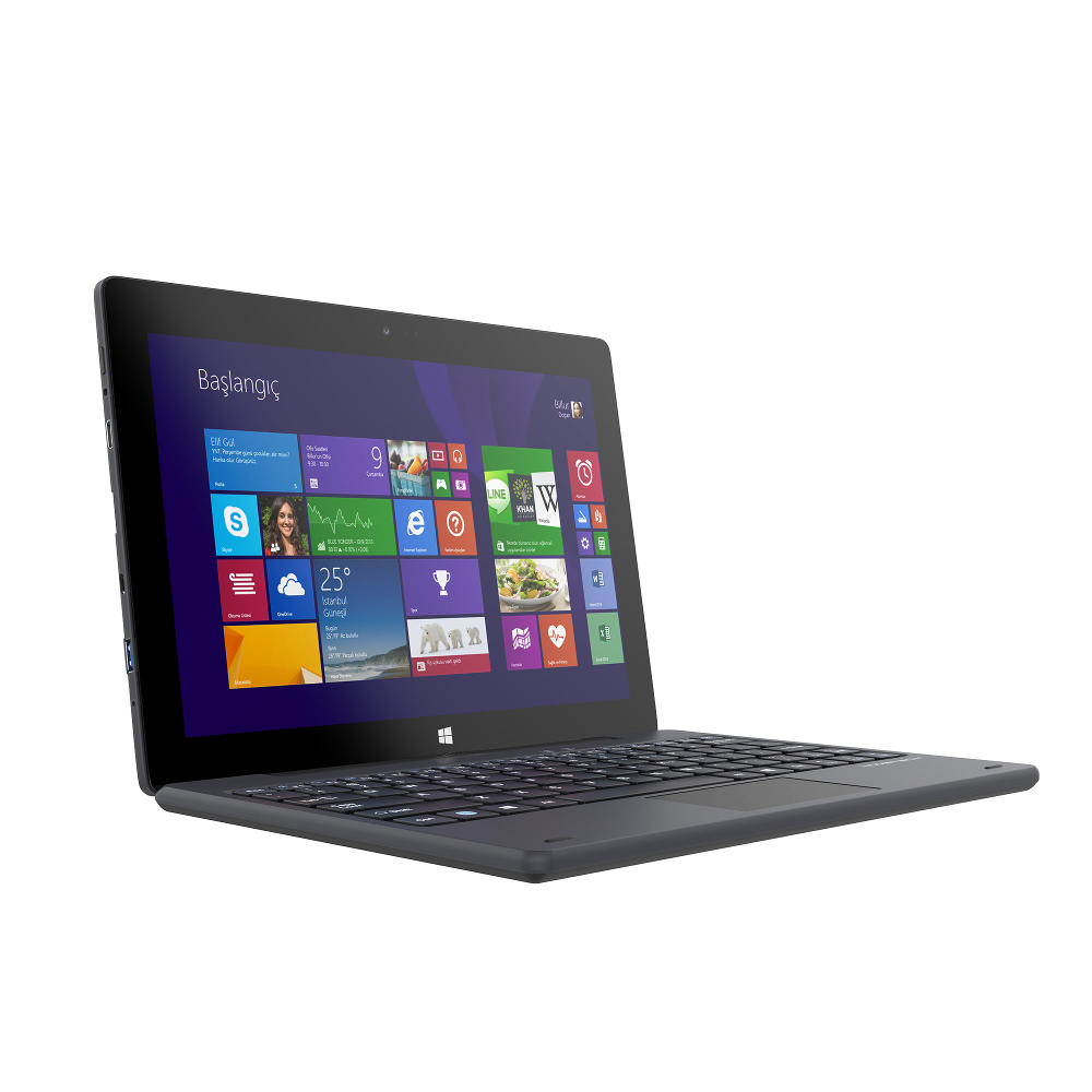 HOMETECH Premium Tab10 10.1 inç Atom Z3735F 1.33 GHz 2GB 32GB 2 In 1 Tablet PC & Klavye Windows 8.1