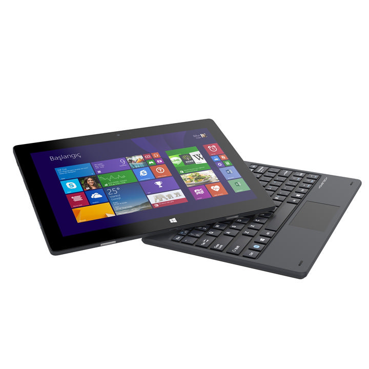 HOMETECH Premium Tab10 10.1 inç Atom Z3735F 1.33 GHz 2GB 32GB 2 In 1 Tablet PC & Klavye Windows 8.1