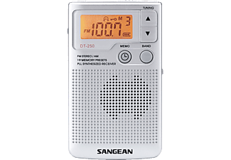 SANGEAN DT-250 AM / FM sztereó digitális szintézeres zsebrádió hangszóróval