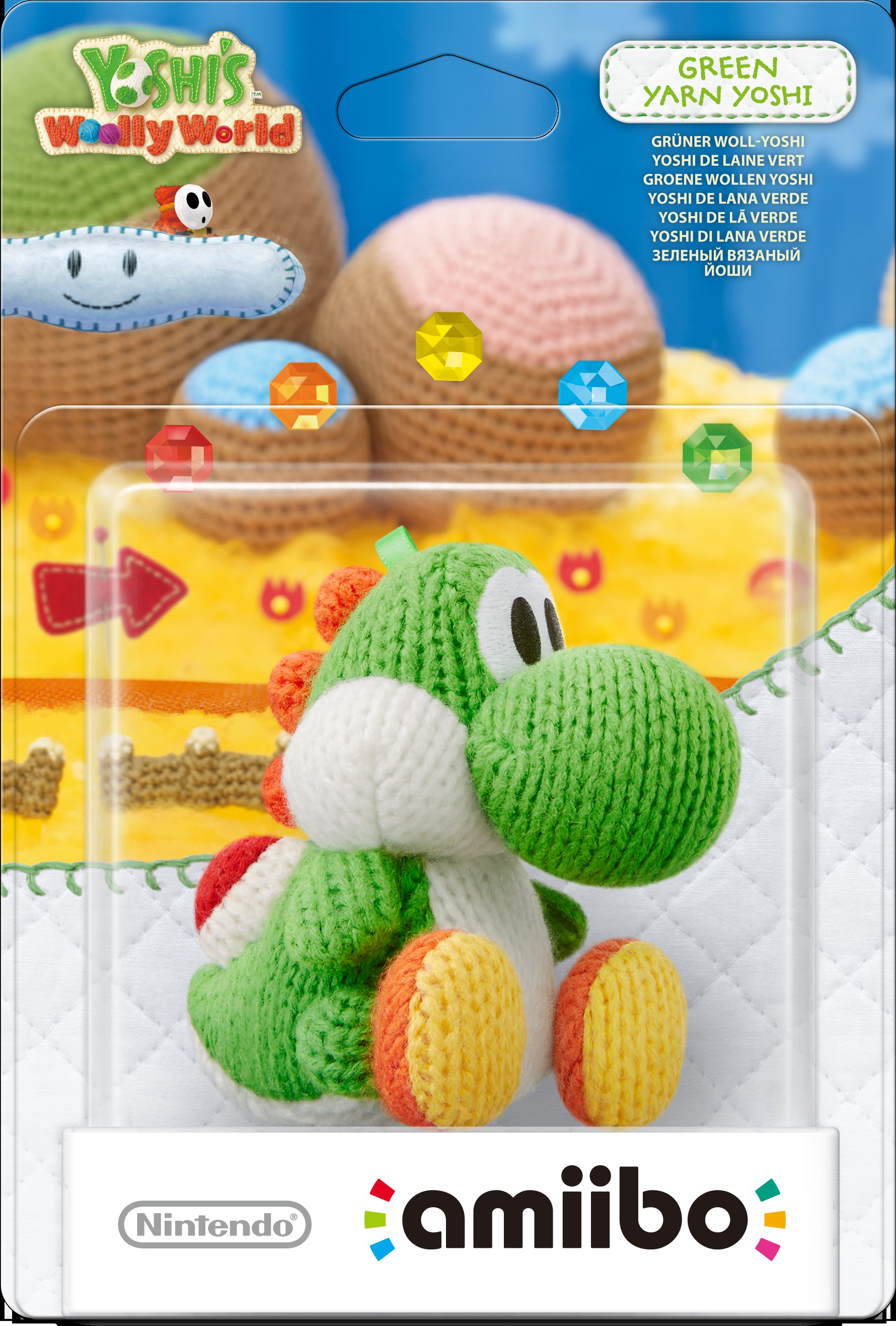 AMIIBO Woll-Yoshi grün - amiibo Yoshi's Woolly World Spielfigur
