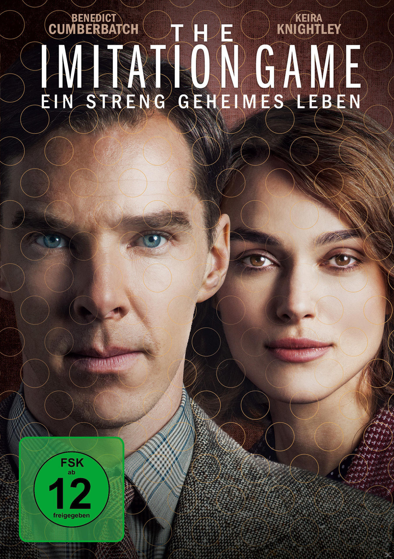 The Imitation Game DVD-Cover. Benedict Cumberbatch und Keira Knightley sind im Vordergrund.