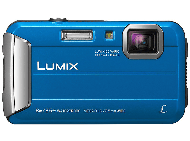 Cámara - Panasonic Lumix DMC-FT30, 16.1 MP, Vídeo HD, Zoom 4x, Acuática, Azul