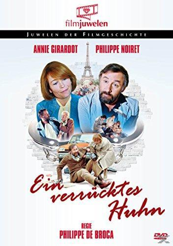 Filmplakat: 'Ein verrücktes Huhn', mit Annie Girardot und Philippe Noiret, mit Eiffelturm.