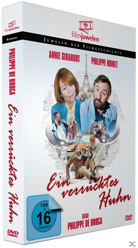 DVD-Box von Ein verrücktes Huhn mit zwei Schauspielern auf dem Cover und einem Auto darunter.