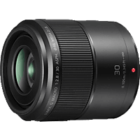 PANASONIC H-HS030E Lumix G - 30 mm f/2.8 ASPH, OIS (Objektiv für Micro-Four-Thirds, Schwarz)
