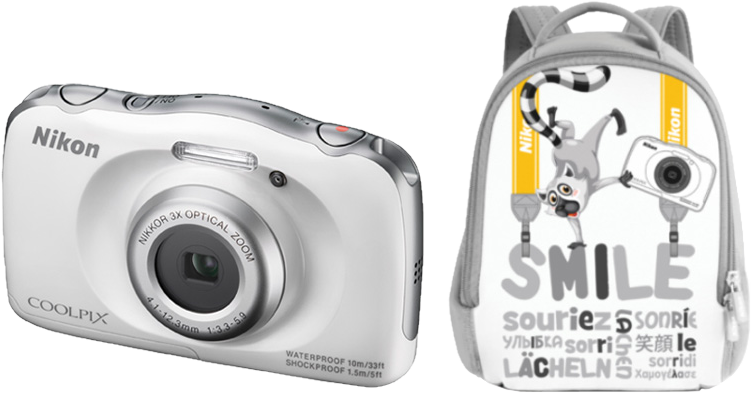 NIKON Coolpix S33 hátizsák KIT fehér
