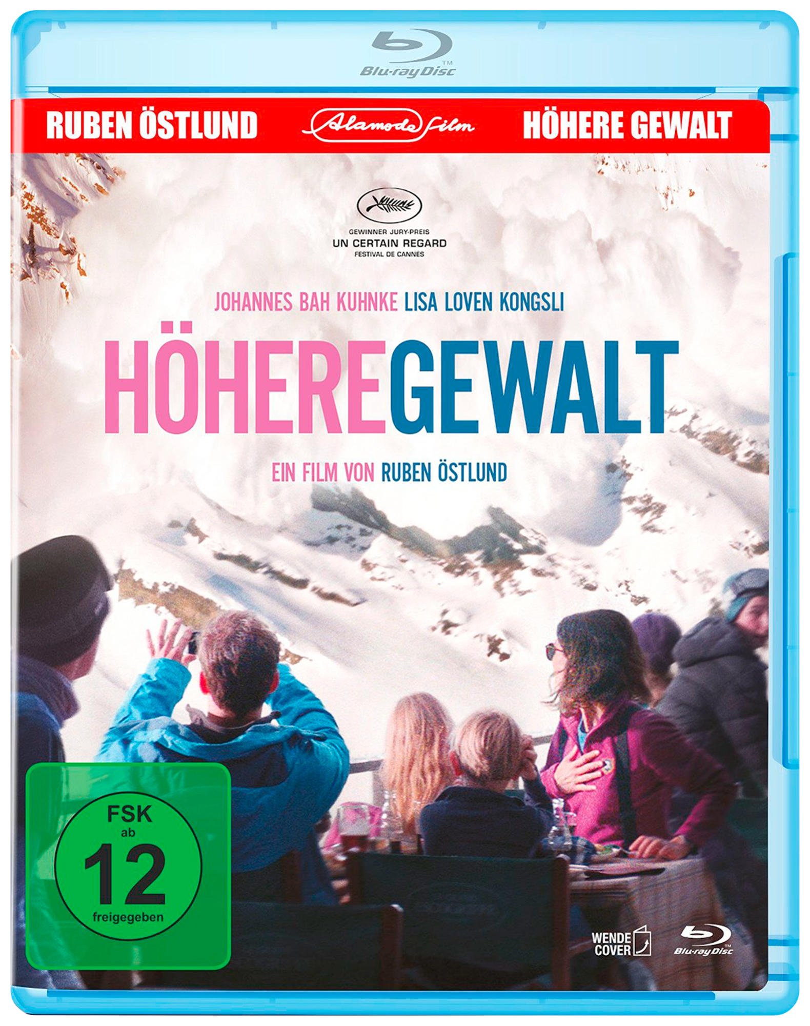 Blu-ray-Cover eines Films in einem blauen Case, mit Menschen in einer schneebedeckten Berglandschaft.
