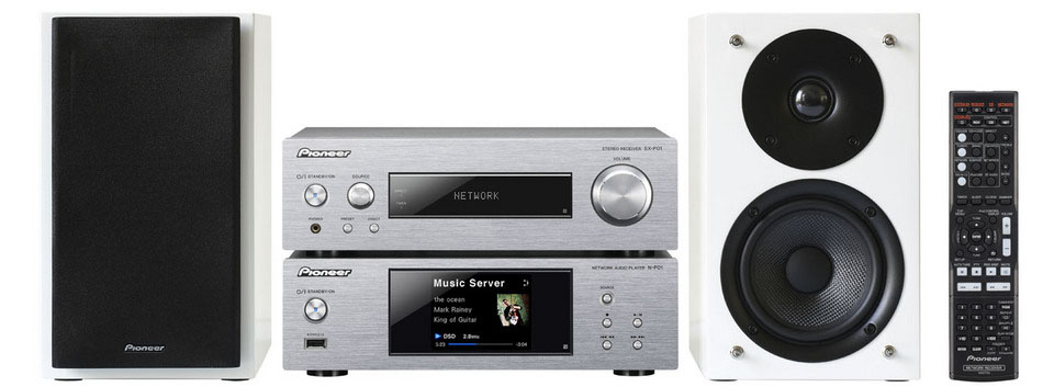 PIONEER P2-W Kompaktanlage (iPod Steuerung, Silber/Weiß)