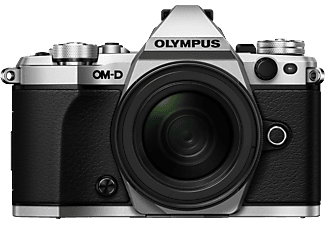 OLYMPUS OM-D E-M5II ezüst + EZ-M1250 fekete Kit