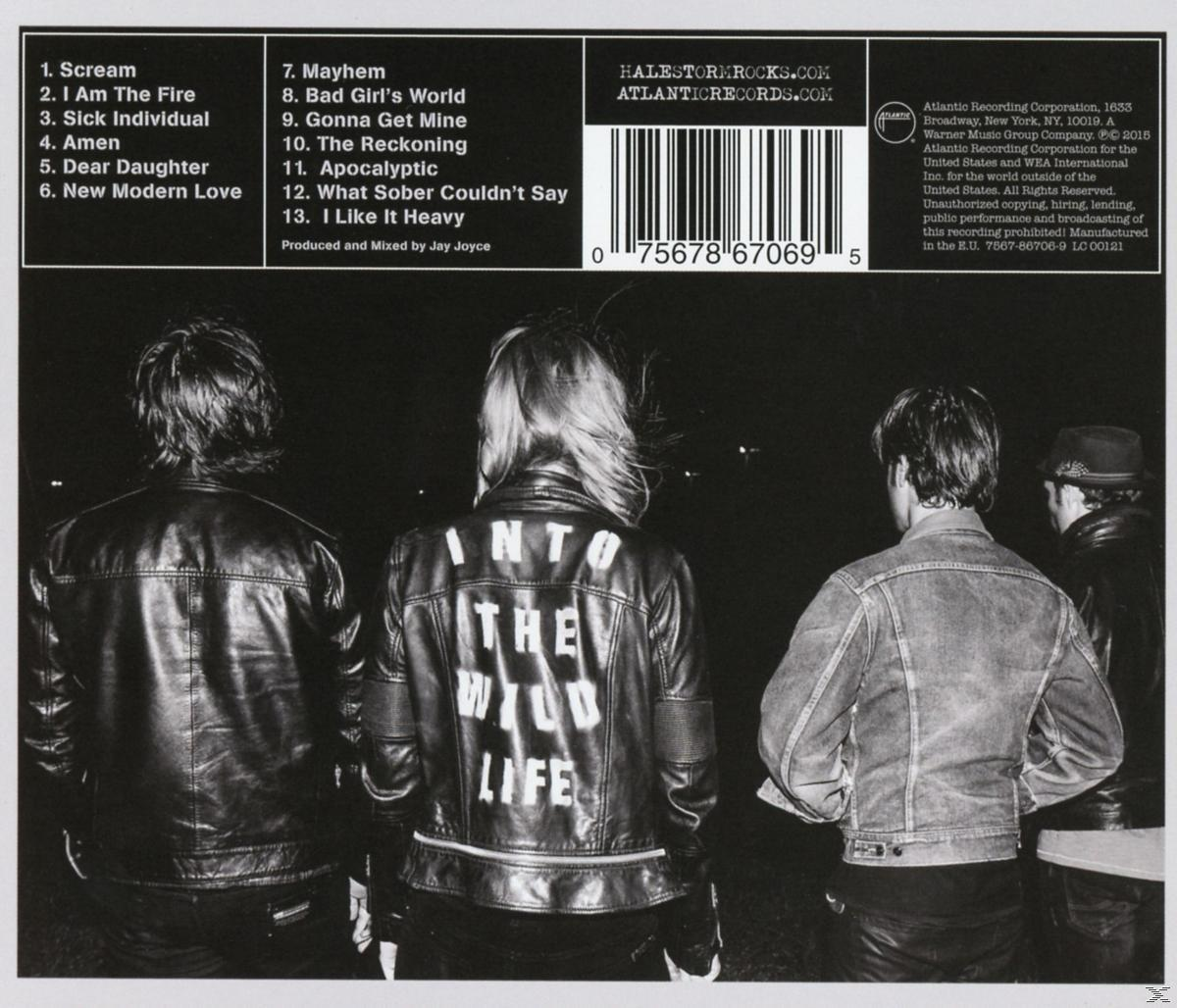 Halestorm-Albumcover. Drei Personen in Lederjacken, die von der Kamera weg schauen.