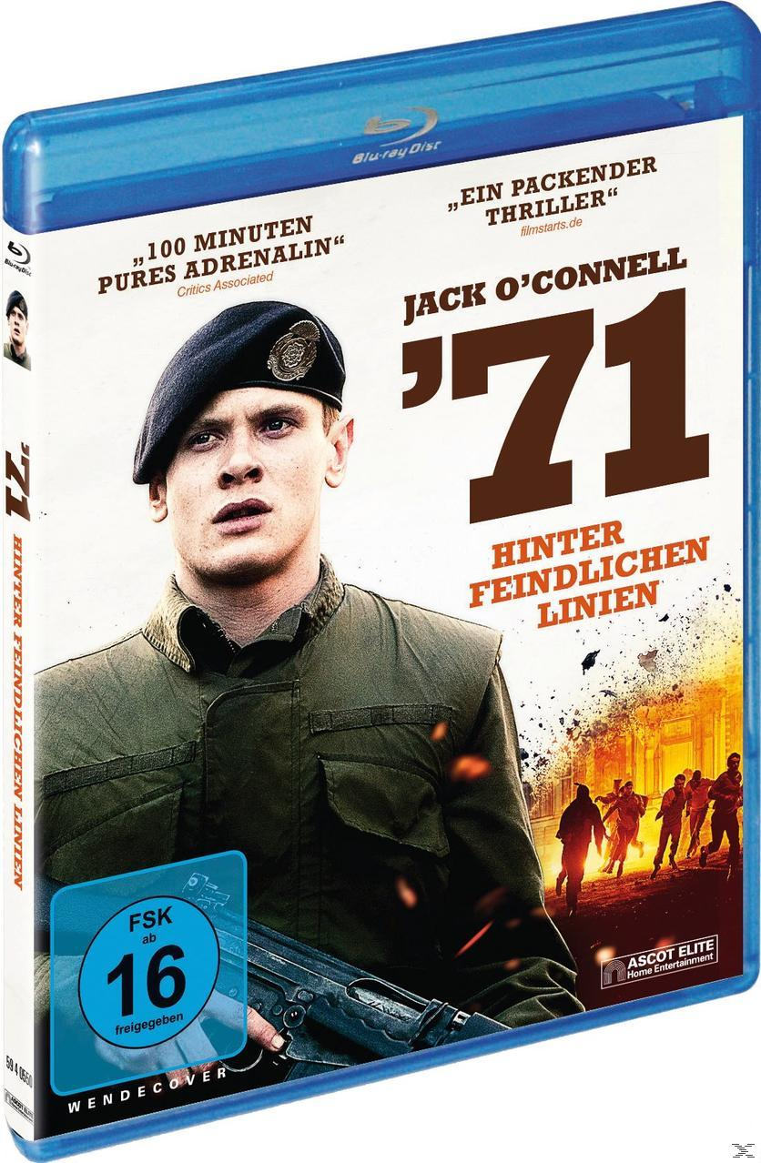 Blu-ray-Cover. Ein Mann in Militäruniform blickt in die Kamera. Der Filmtitel ist 71.