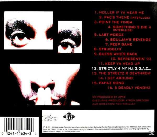 2Pac - Strictly 4 My N.I.G.G.A.Z...(Re-Release)  - (CD)