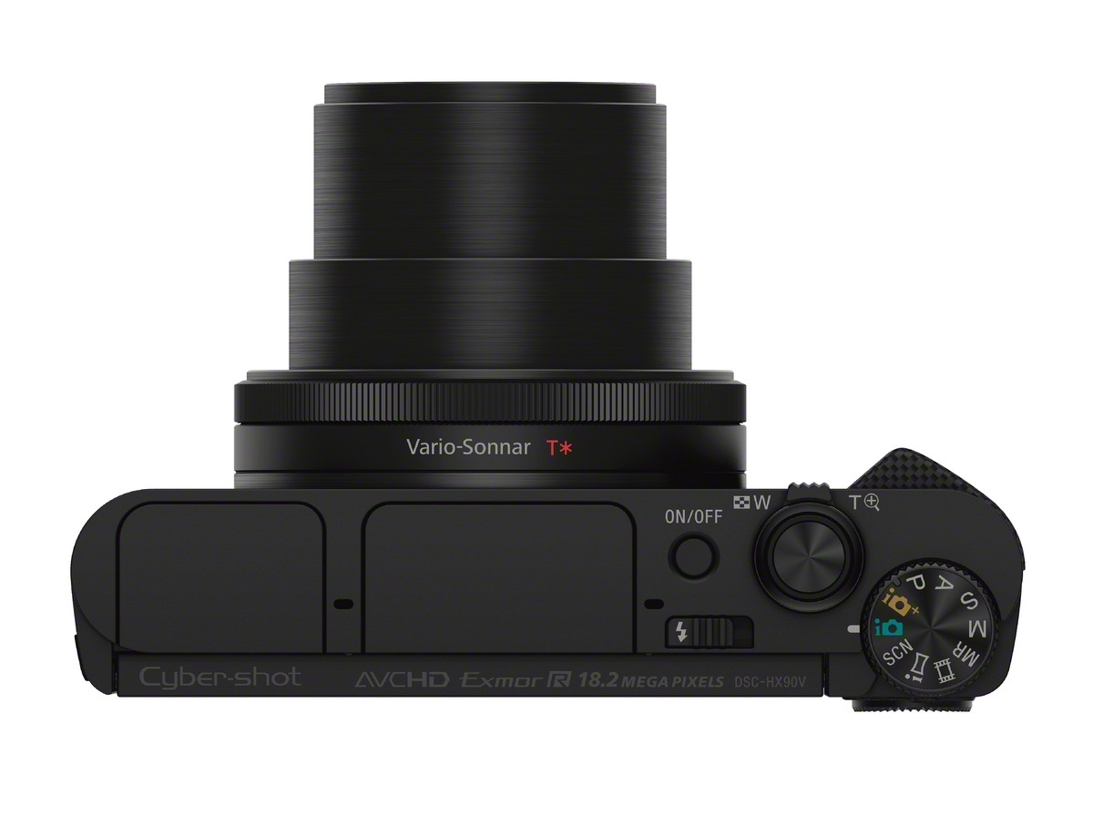 SONY Cyber-shot DSC-HX90 Zeiss NFC Digitalkamera Schwarz, 30x opt. Zoom, TFT-LCD, Xtra Fine, WLAN