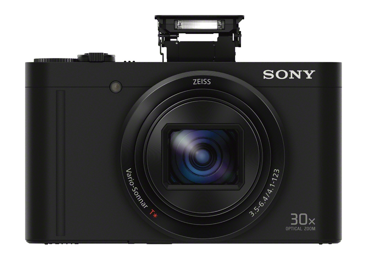 SONY Cyber-shot DSC-WX500 Zeiss NFC Digitalkamera Schwarz, 30x opt. Zoom, TFT-LCD, Xtra Fine, WLAN