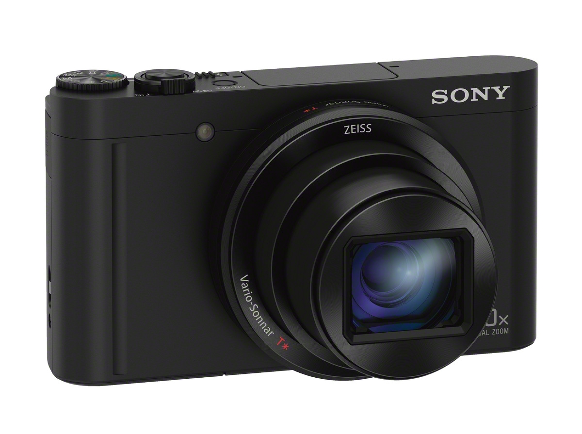 SONY Cyber-shot DSC-WX500 Zeiss NFC Digitalkamera Schwarz, 30x opt. Zoom, TFT-LCD, Xtra Fine, WLAN