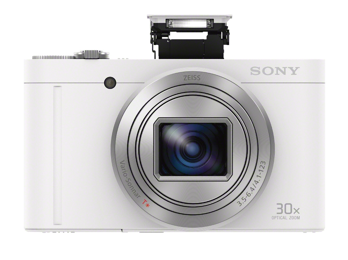 SONY Cyber-shot DSC-WX500 Zeiss NFC Digitalkamera Weiß, 30x opt. Zoom, TFT-LCD, Xtra Fine, WLAN
