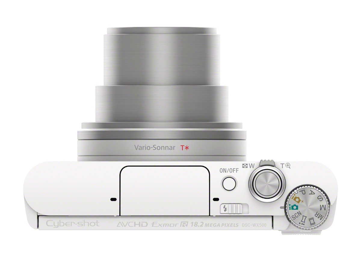 SONY Cyber-shot DSC-WX500 Zeiss NFC Digitalkamera Weiß, 30x opt. Zoom, TFT-LCD, Xtra Fine, WLAN
