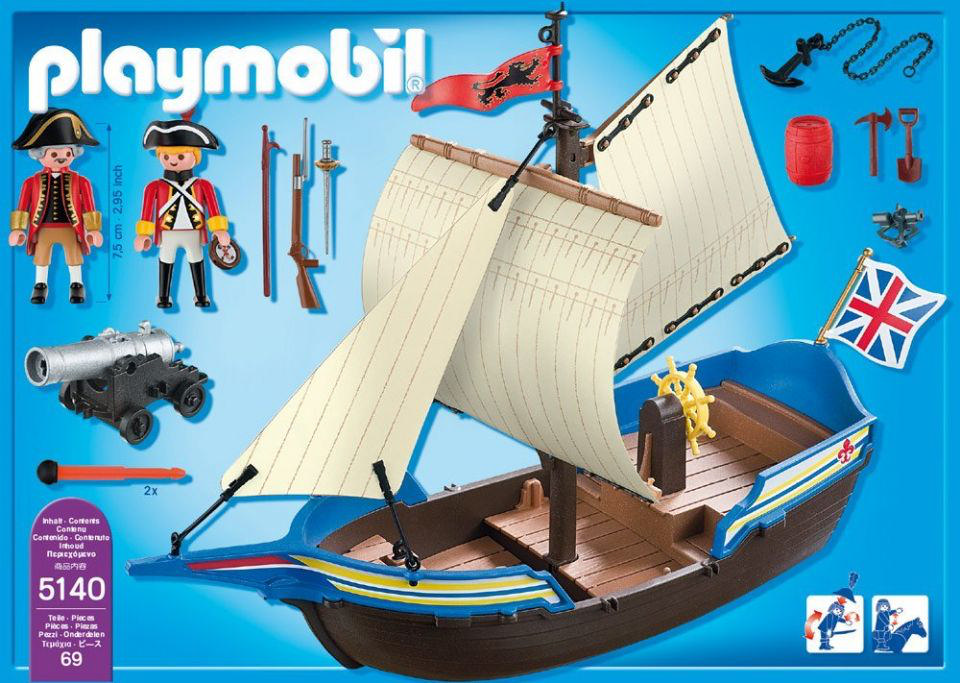 PLAYMOBIL İngiliz Askeri ve Savaş Gemisi