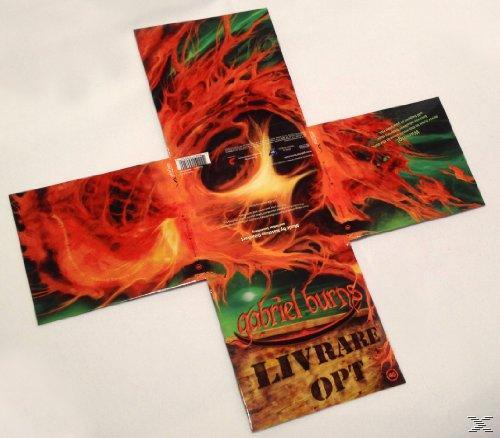 Albumcover: rote Flammen und Text. Es ist eine kreuzförmige Verpackung.